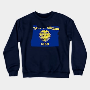 Oregon Flag Map Crewneck Sweatshirt